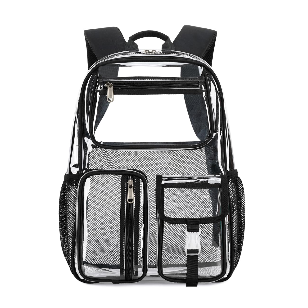 Clear backpack bulk 24 pack Heavy-Duty,16in Black TPU Group Clear Bookbag