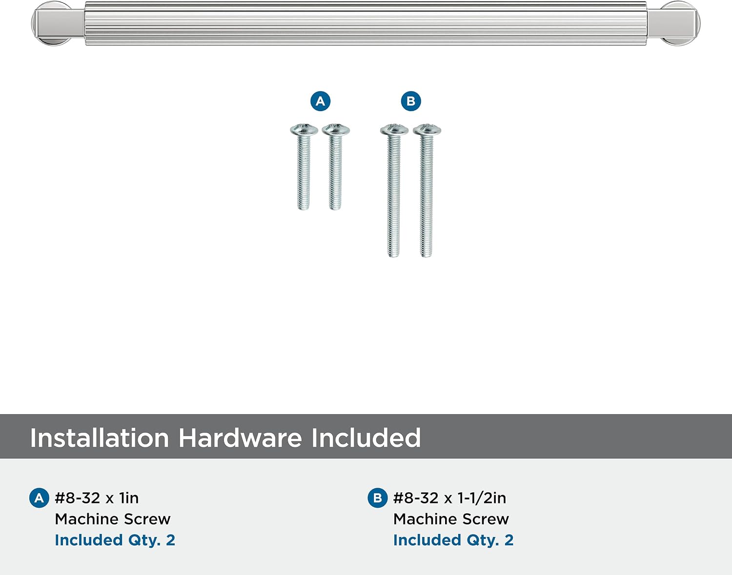 Amerock Ballard 7-9/16 inch (192mm) Center-to-Center Polished Chrome Cabinet Pull, BP3764626
