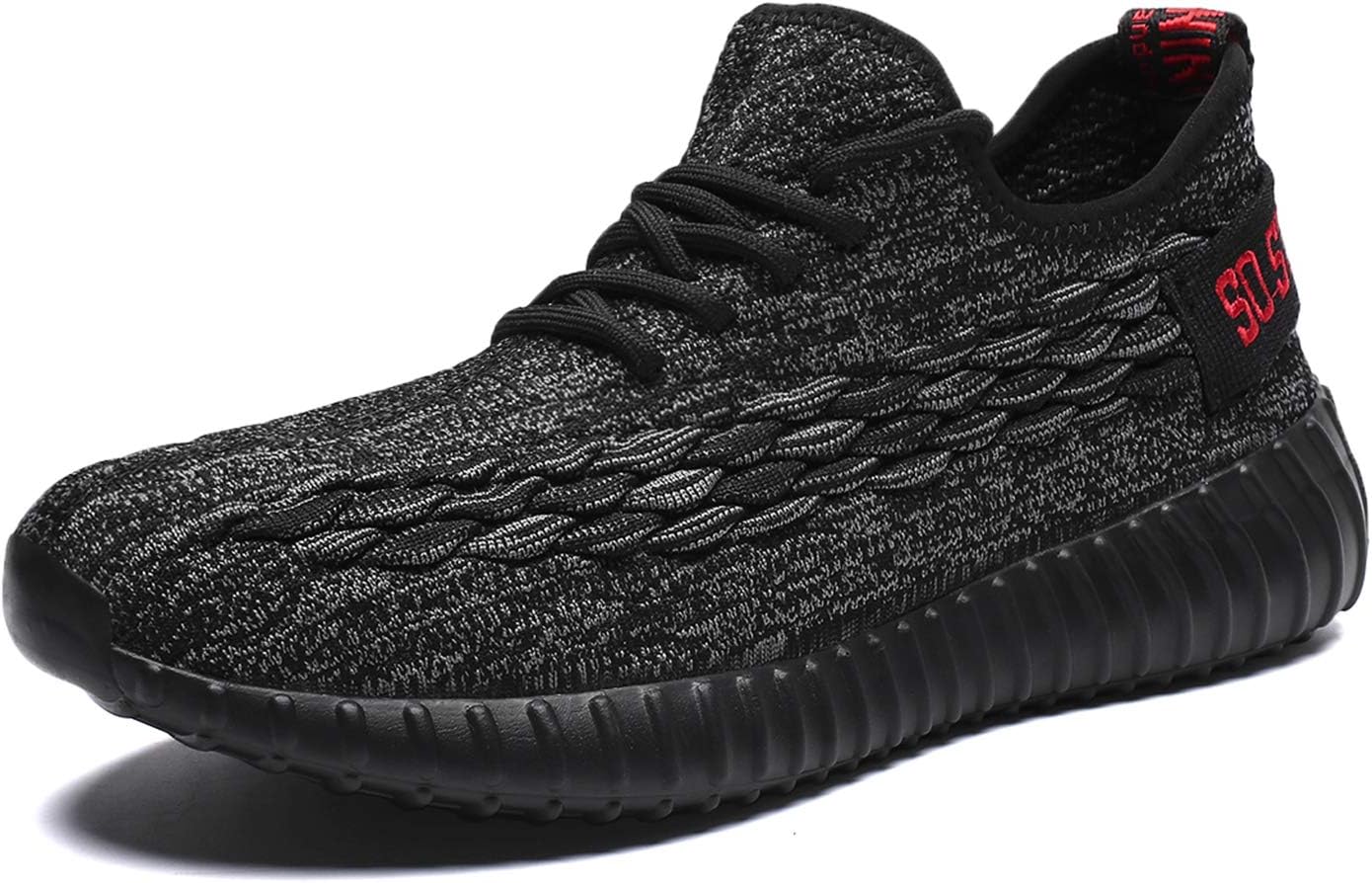 Mens Casual Athletic Sneakers Knit Running Shoes Tennis Shoe for Men Walking Baseball Jogging