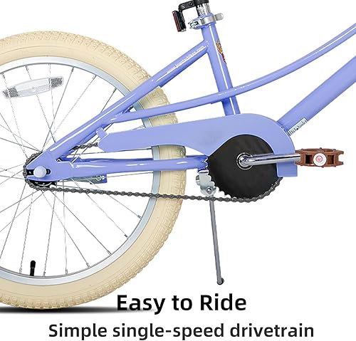 Miniatura 5 de JOYSTAR Bicicleta para niñas de 2 a 12 años, 12, 14, 16, 18 pulgadas, estilo retro, con ruedas de entrenamiento, bicicleta para niños de 20 pulgadas