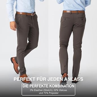 Performance Pants Chino Trousers Men's Stretch Slim Fit Summer Trousers Suit Trousers