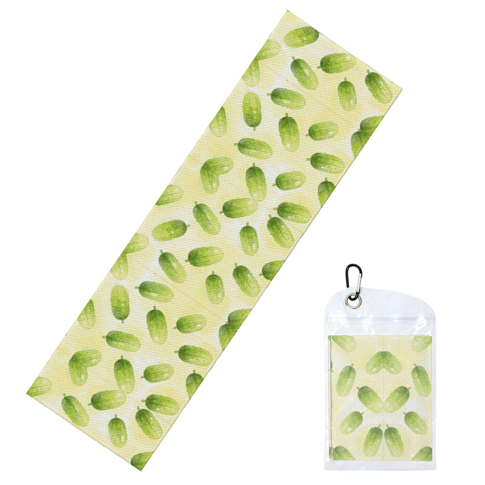 DUYIOKH Cucumbers Print Cooling Towel, Portable Towel for Gym Workout Golf Beach World Cup Sports Hot Weather