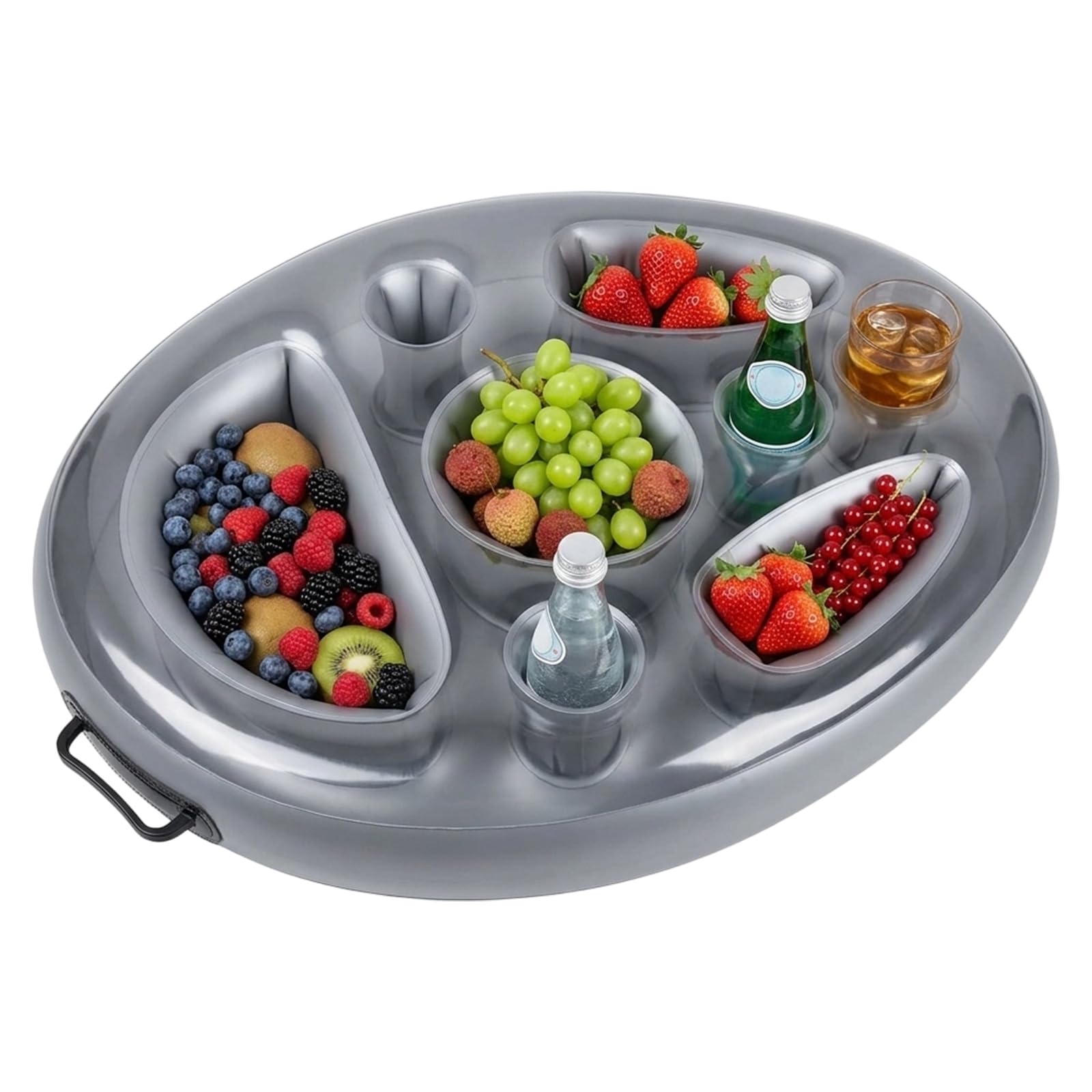 Floating Drink Holder, 71 * 56 cm Inflatable Hot Tub Tray Portable Cooler, Pool Floating Snack Tray, Hot Tub Drinks Holder, Lightweight PVC Party Float