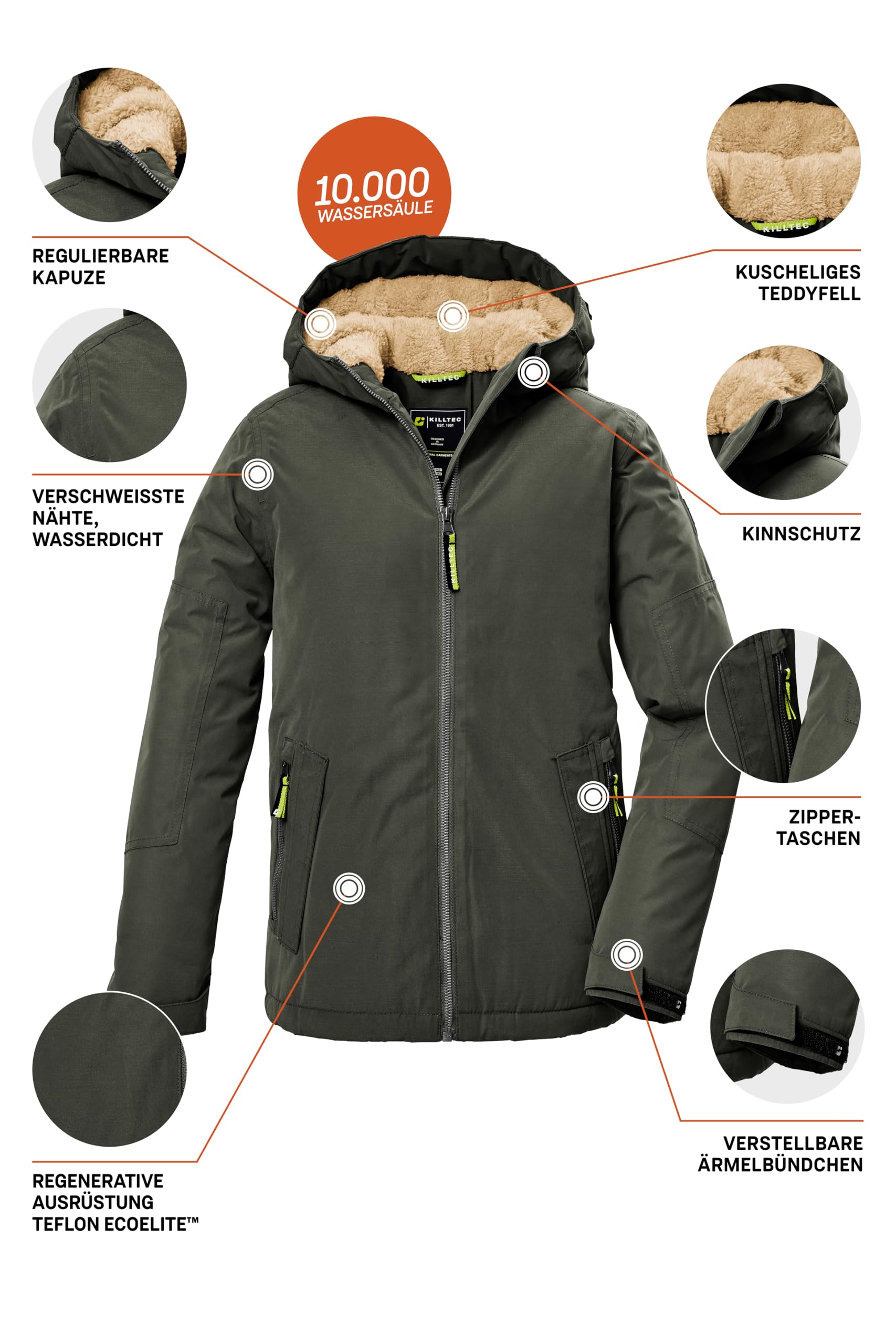Killtec Kow 377 Bys Jckt Chaqueta funcional de invierno con capucha Niños