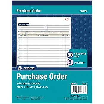 - order page - イト Amazon.com : Adams® Carbonless Purchase Order Book, 8 3/8