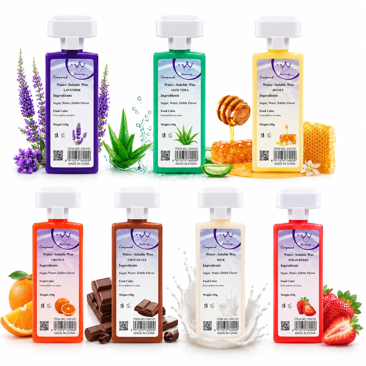 Roll On Wax Hair Removal Refill Cartridge for Women & Men | Smooth Body Waxing Cartridge for Arms, Legs, Underarms & Bikini Area | Lavender, Aloe Vera, Honey, Orange, Chocolate, Milk & Strawberry Variants [Pack of 1, Sending Random Flavor]-image-20