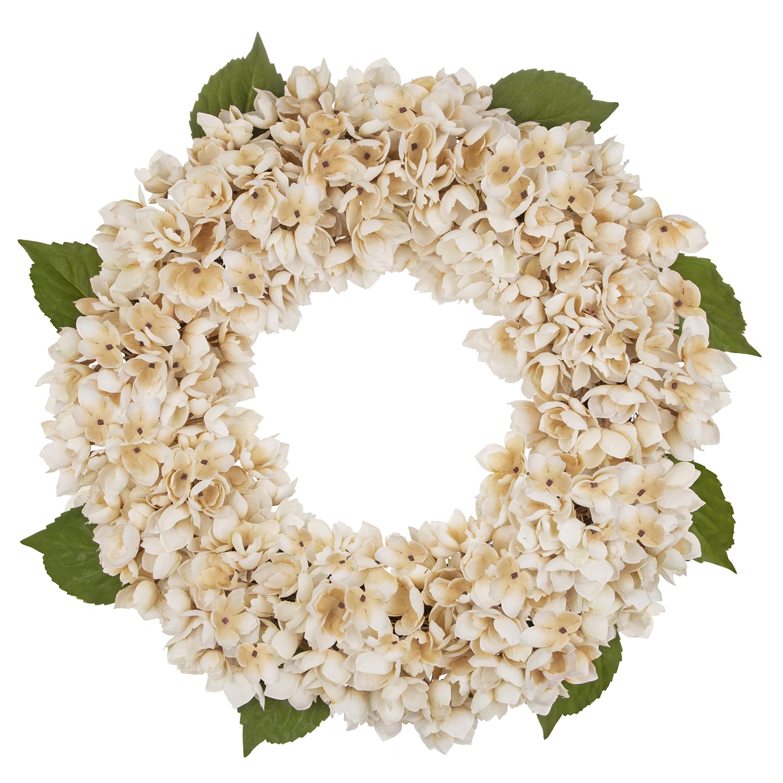 Oairse Artificial Autumn Hydrangea Wreath 55CM Autumn Wreath for Front Door
