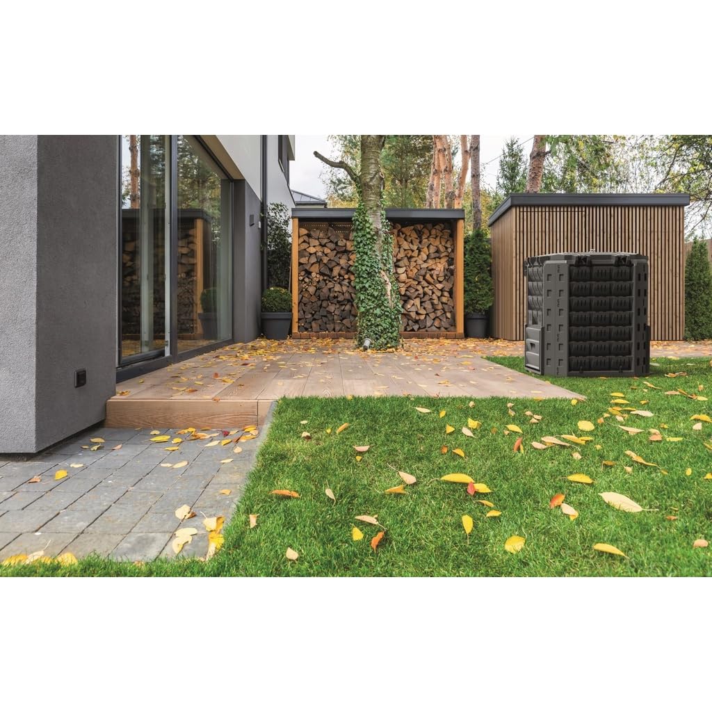 Kreher XXL Gartenkomposter Schnellkomposter 310 L, Anthrazit