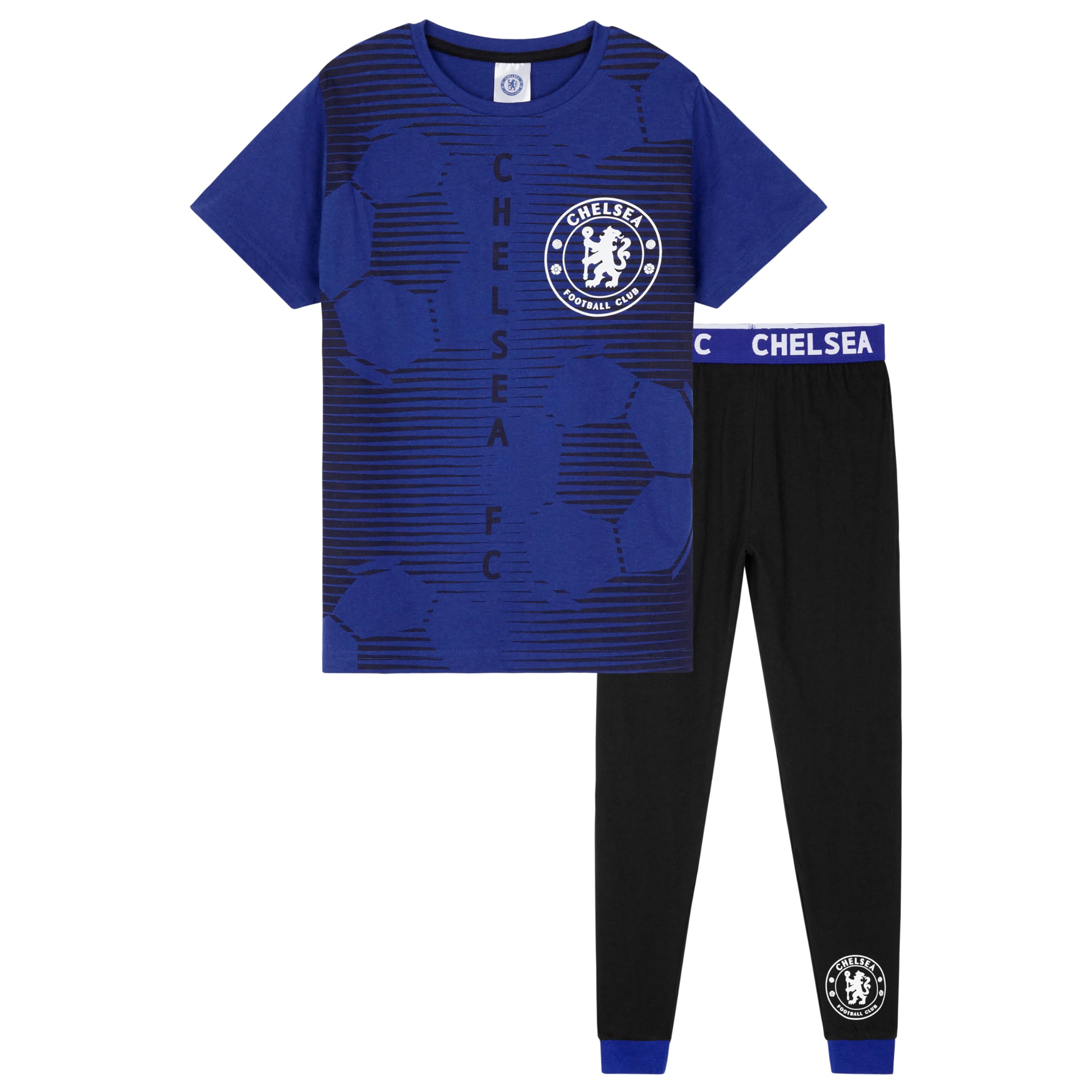 Chelsea FC Boy's Pyjama Set - T-Shirt & Bottoms - 5-6 Years
