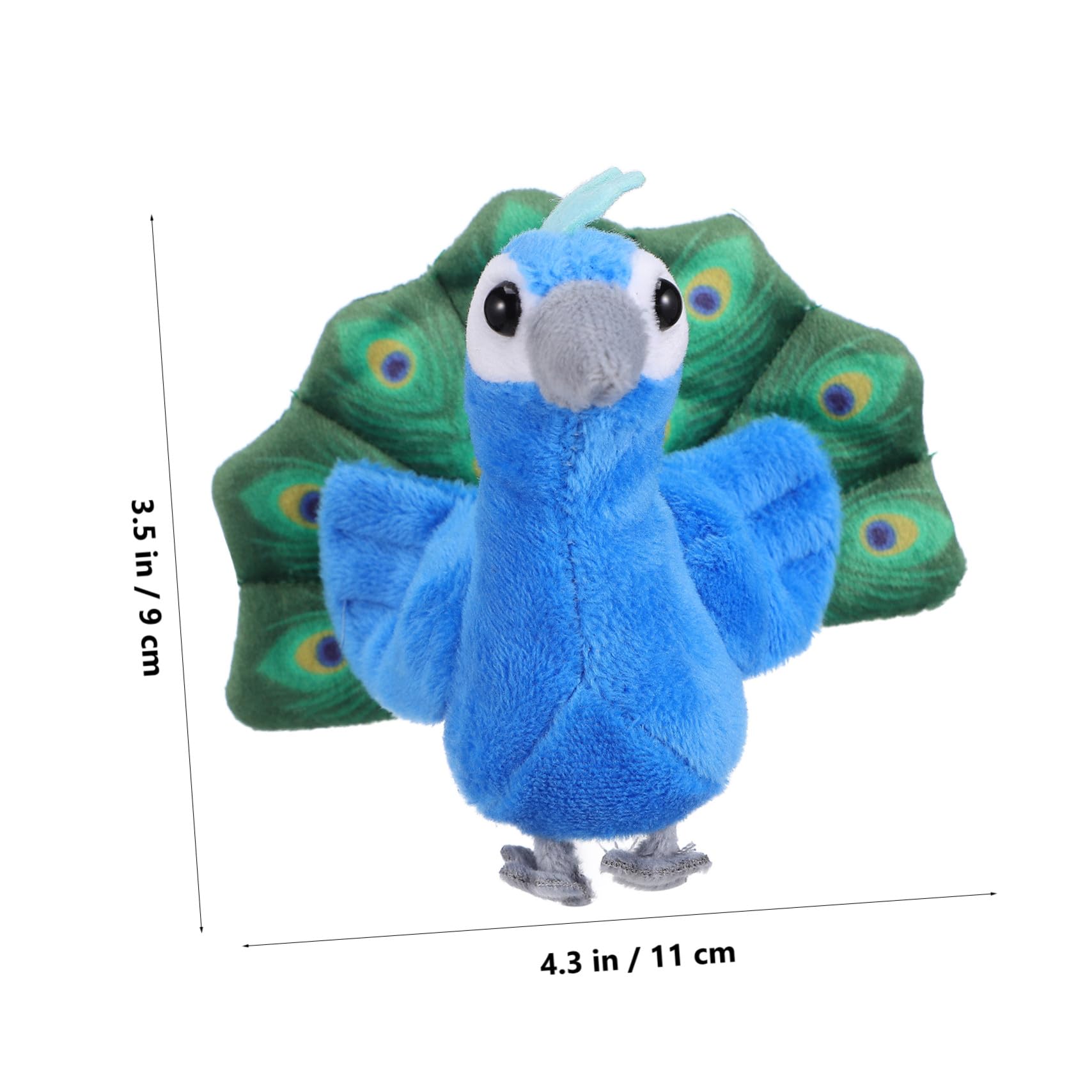 Gatuida Marionnette à Doigt Oiseau Peluche pour Tout-Petits Jeu Interactif Familial Design De Paon Attrayant Et Portable