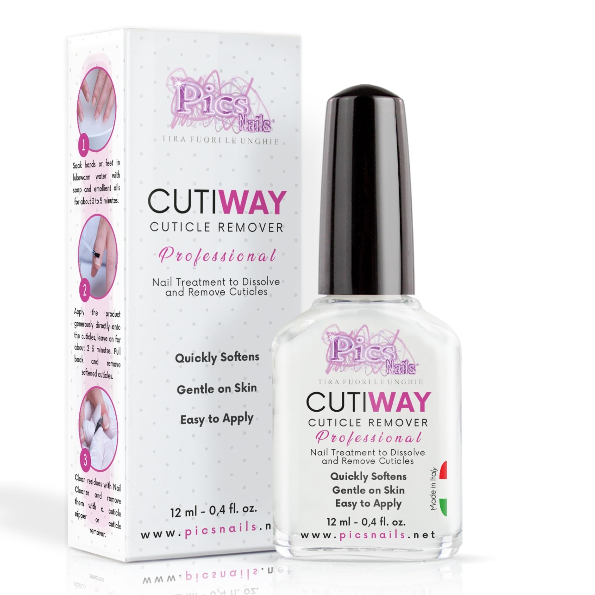 Rimuovi Cuticole Professionale 12 ml – Ammorbidisce e Rimuove Pellicine in 2-5 Minuti – Cuticle Remover Delicato e Profumato – Ideale per Manicure e Pedicure – Risultato Preciso e Unghie Curate