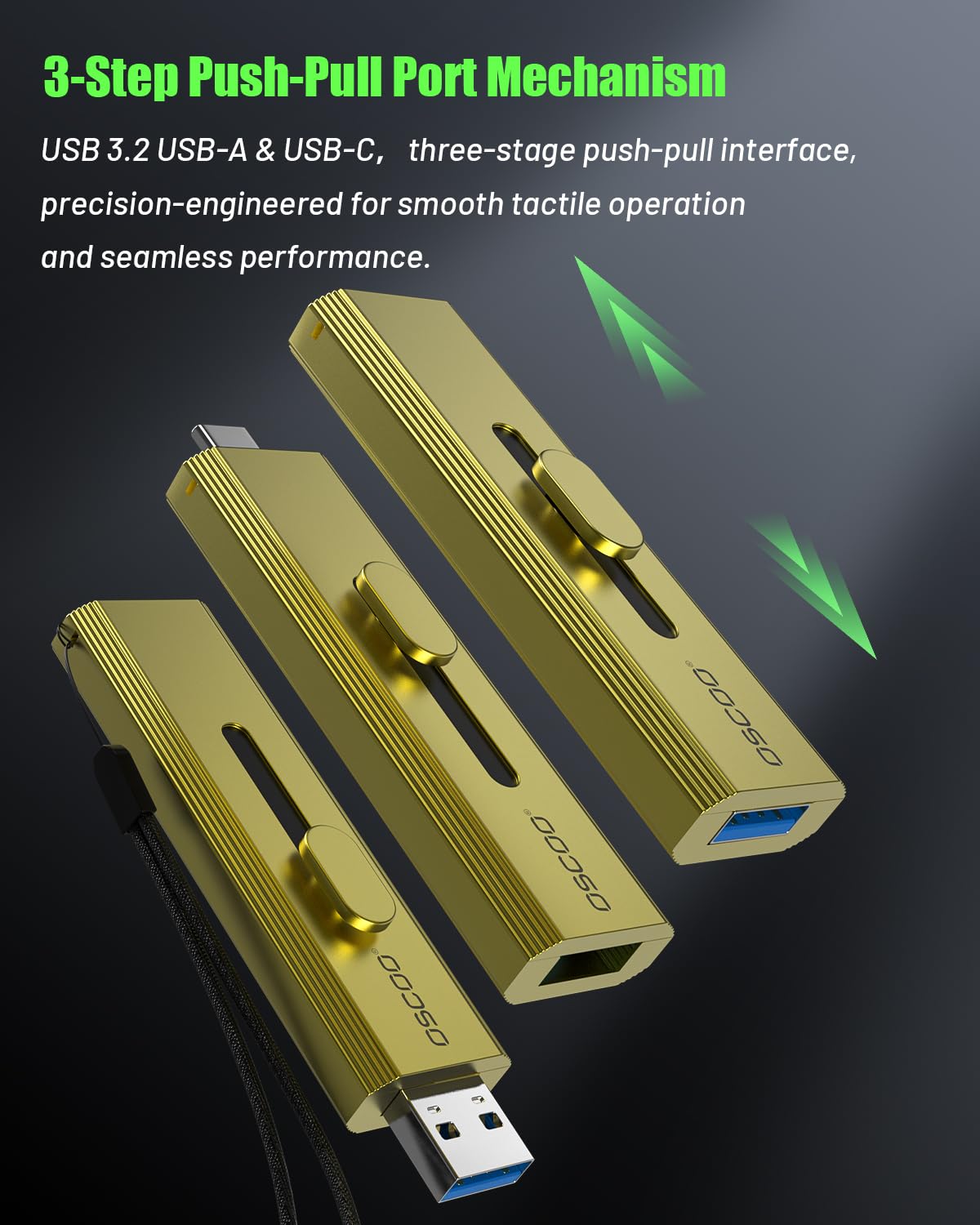 OSCOO 2TB スティック SSD USB−A/C 2in1 Amazon.com: OSCOO 2TB External SSD Drive, USB3.2 USB C+A, Up to