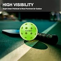 Vista 4 de Navona 48 Pack Premium 40-Holes Outdoor Pickleball Balls, Meet USAPA Official Requirement, Perfectly Balanced, High Bounce True Flight, Durable
