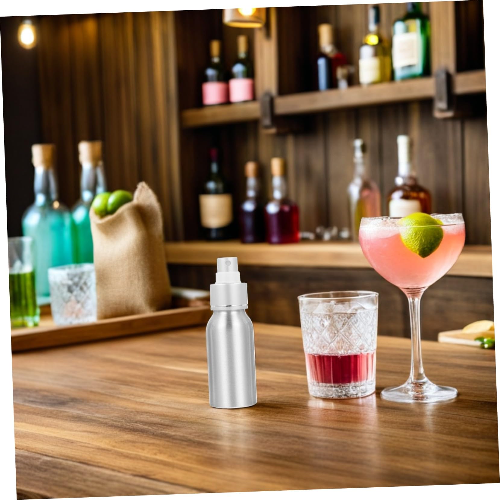 Didiseaon 2pezzi Spruzzini Cocktail Vermouth Ricaricabili Accessorio Bartender Antigoccia Per Sprayer Amari e Aromi Bottiglie Spray Vuote Per Bar e Party