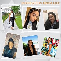 Shangxiu Box Braid Lace Paróka Női Szintetikus Fonott Haj Baby Hair 6