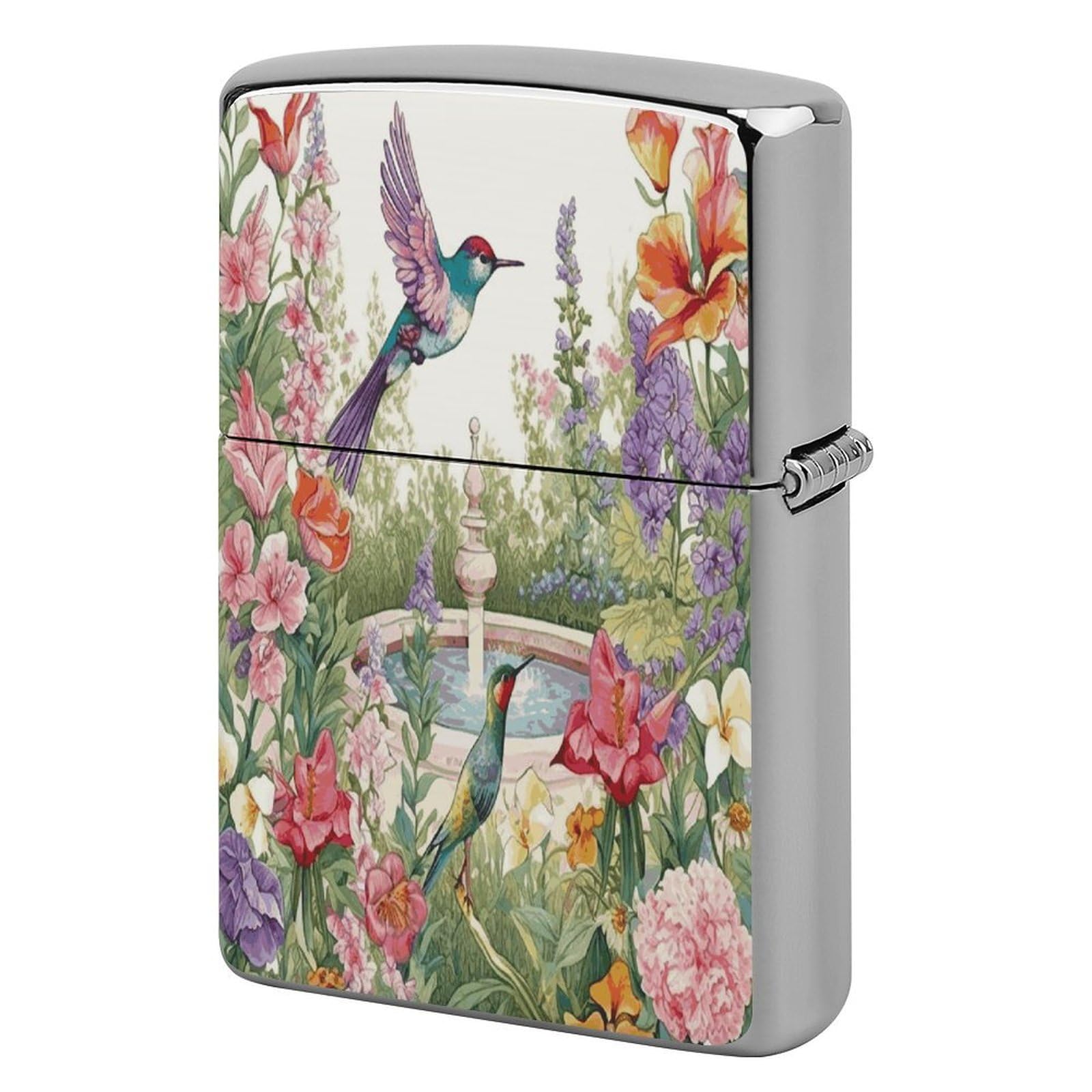 Fekiloot Style Garden With Birds And Flowers Lighter Case Cover Lighter Holder