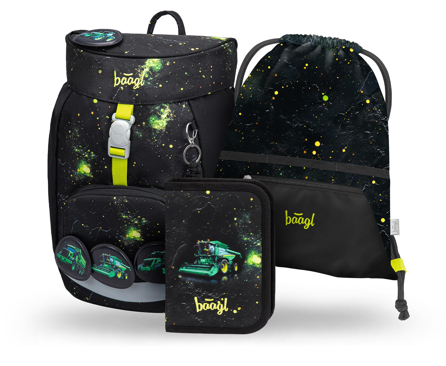 Baagl Airy - Set di 3 zaini per la scuola elementare, zaino per la scuola primaria per bambini, zaino per la scuola