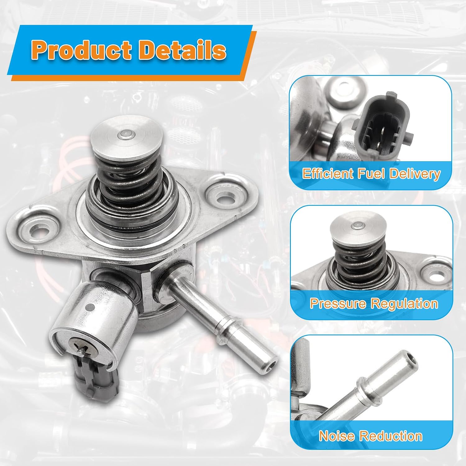 12658481 High Pressure Fuel Pump for 2013-2015 Malibu, 2014-2016 Impala & 2014-2017 Regal - Replaces GDP104 12651170 HM10075