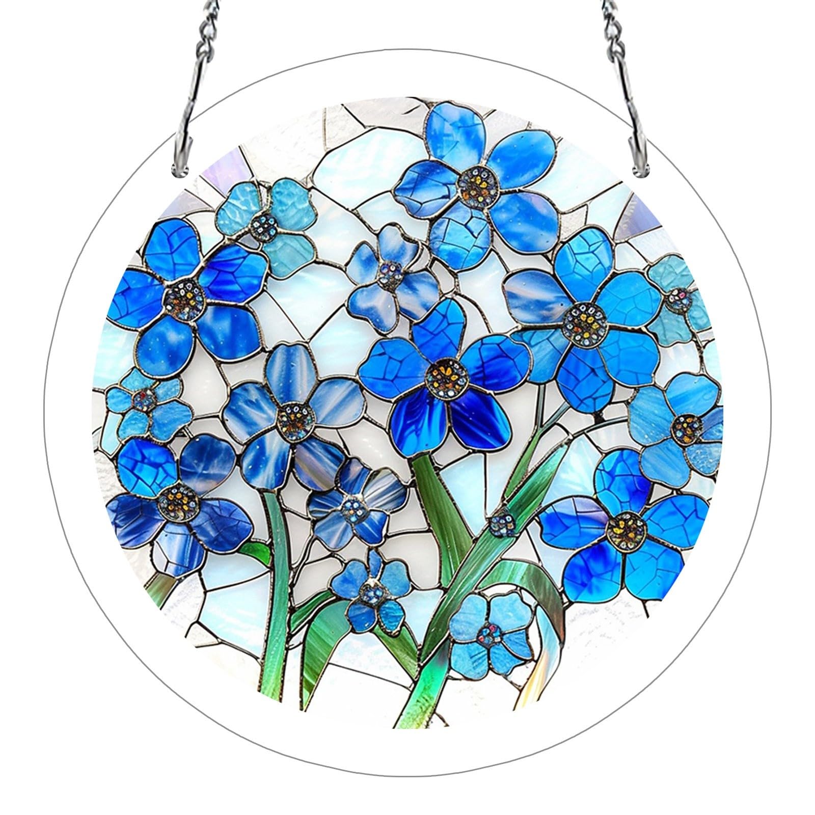 Acrylic Jigsaw Puzzle Suncatcher,Acrylic Puzzle Suncatcher,for Doors Garden and Window Hanging&Birthday Mom Women Adults Gift-19 CM,A — view 13