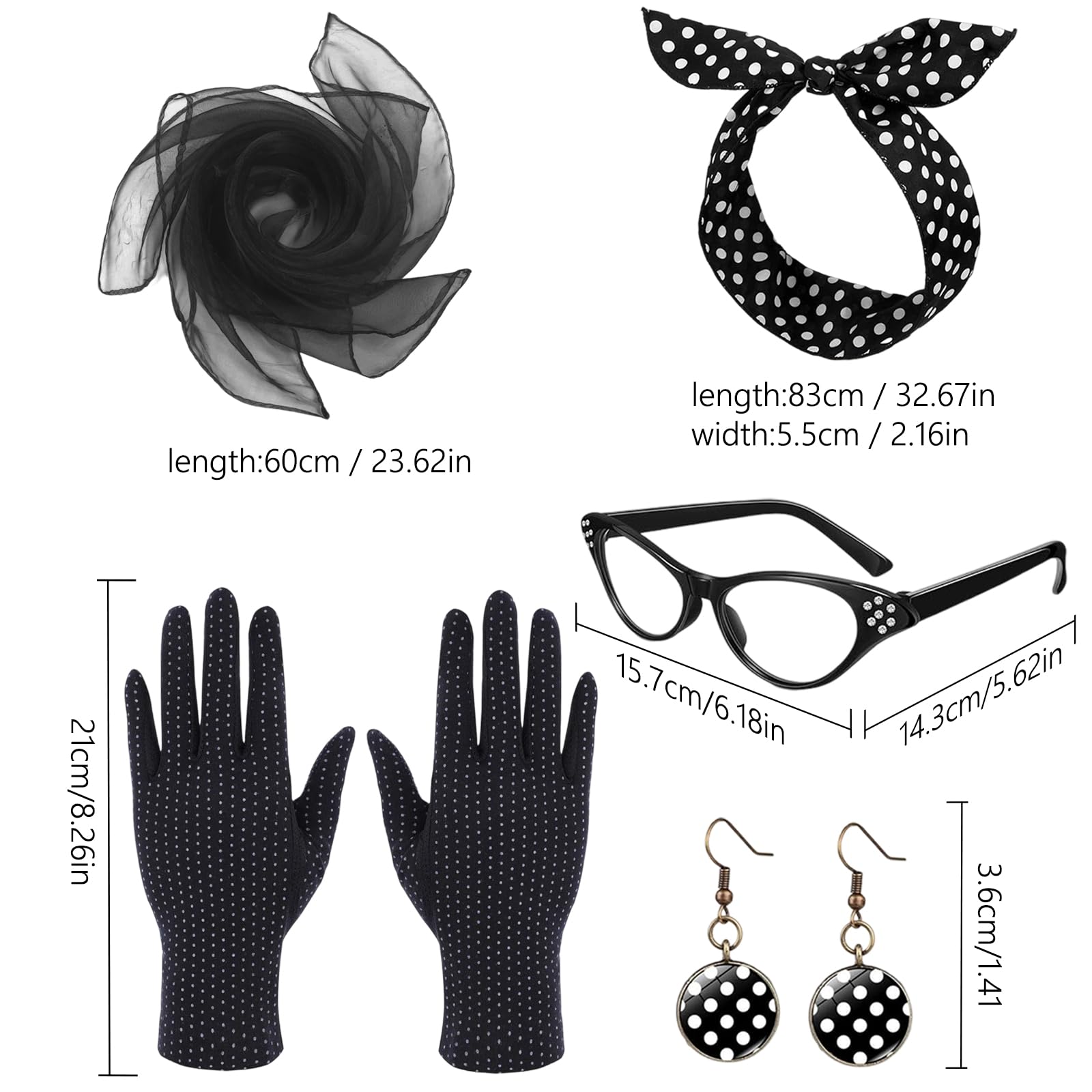 Makoto Nobu 5 PCS 50s Costume Accessories - Image 2