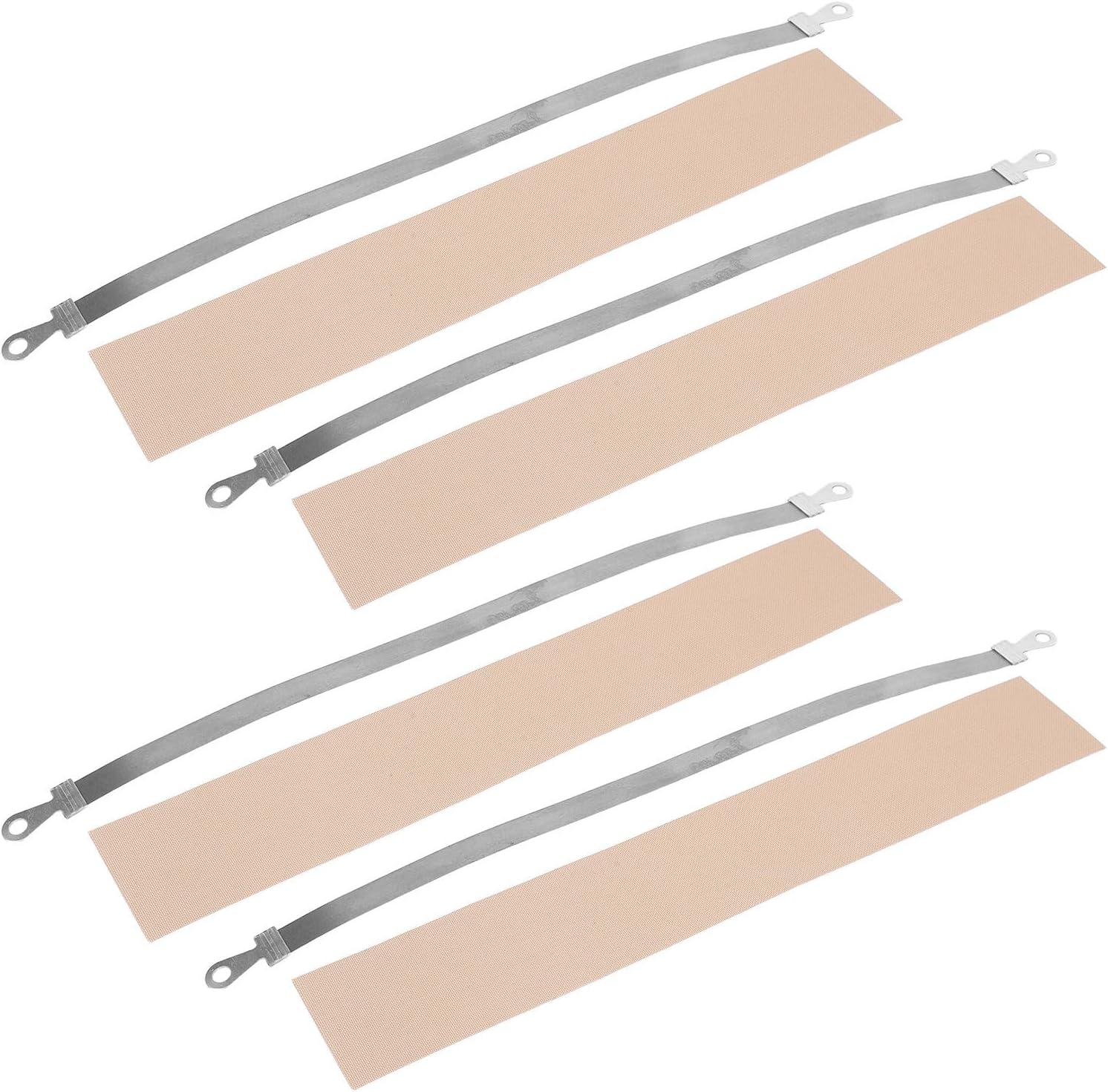 4pcs Heat Sealer Replacement Strips 245mm X 8mm Non-stick Heating Wire with High-temperature Resistant Aluminum and Cloth for Plastic Bag Sealing in Daily Goods Packaging