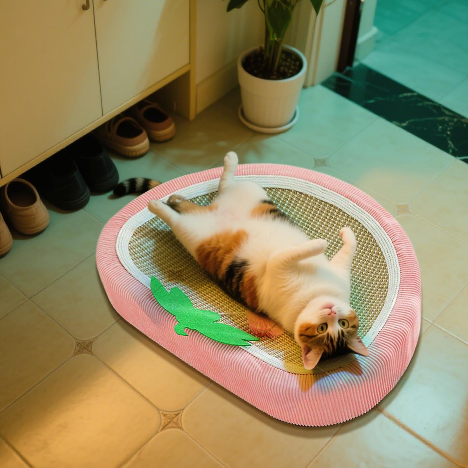 Katzen Kratzbett,Sisal Bett Kratzmatte,Schlafplatz Möbelschoner für Wohnung Studentenzimmer Teppich Sofa Sessel Wand - Kitten und Kleine Hunde