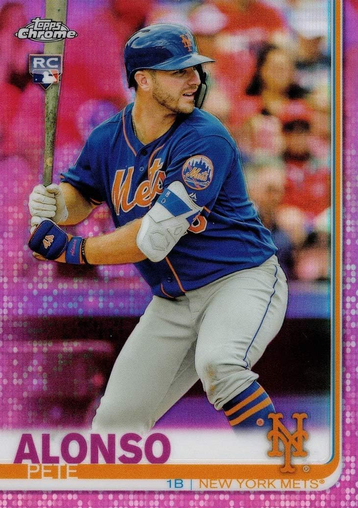 2019 Topps Chrome Pink Refractor Baseball #204 Pete Alonso Rookie Card