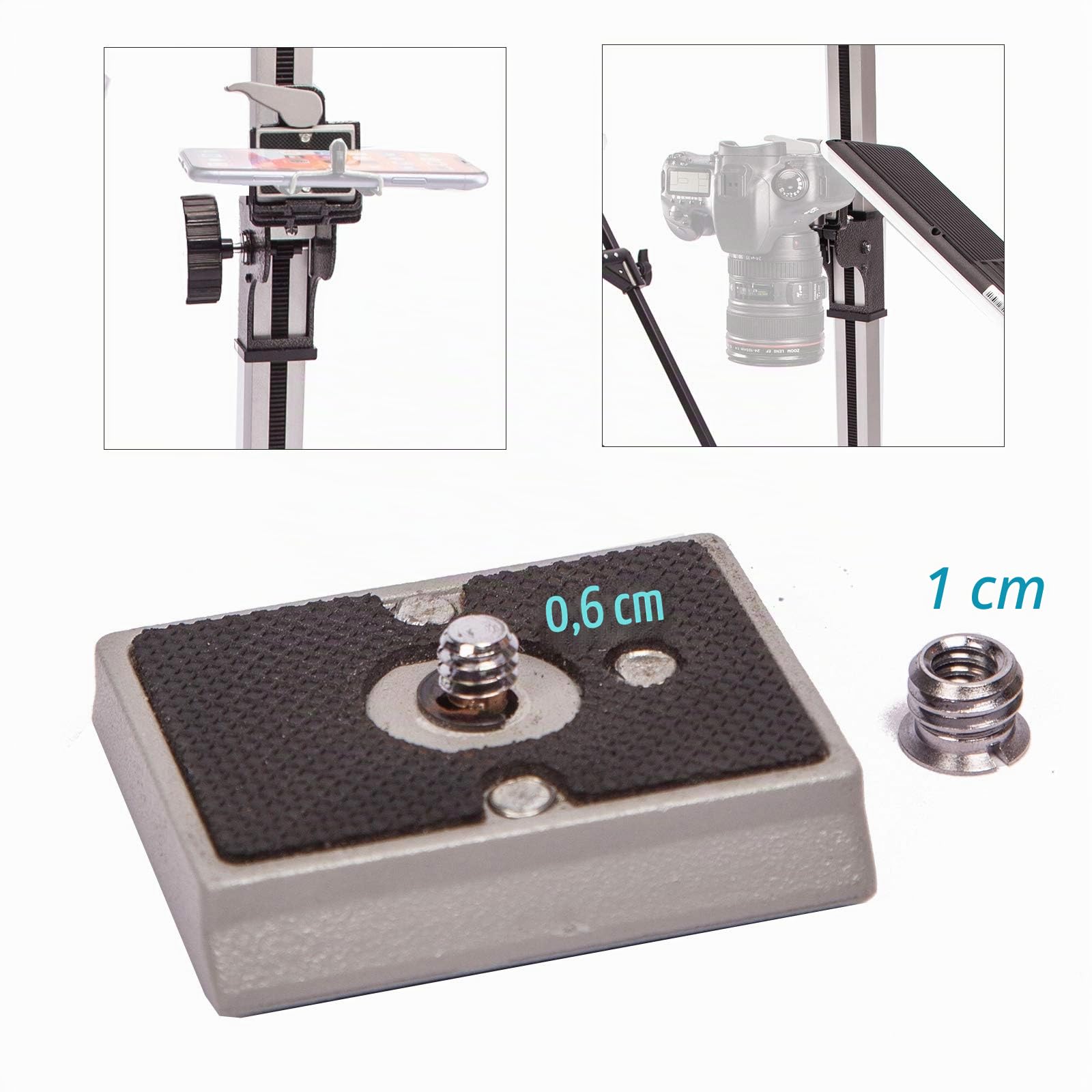 (Copy Light) Support de copie Pro avec deux lumières E27 A + Plaque de déverrouillage rapide pour DSLR Macro Shoot Photo Video