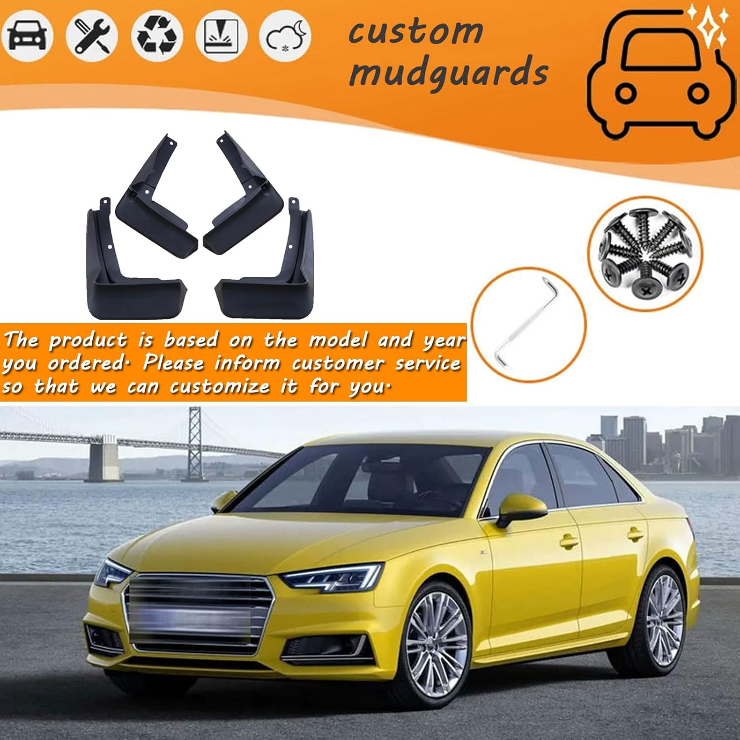 4Pcs Car Fender for Toyota Haice 2019 2020 2021 2022 2023 2024,Splash Guards Mud Flaps Kit Front Rear Wheel Mudflaps Car Accessories No Drilling Required