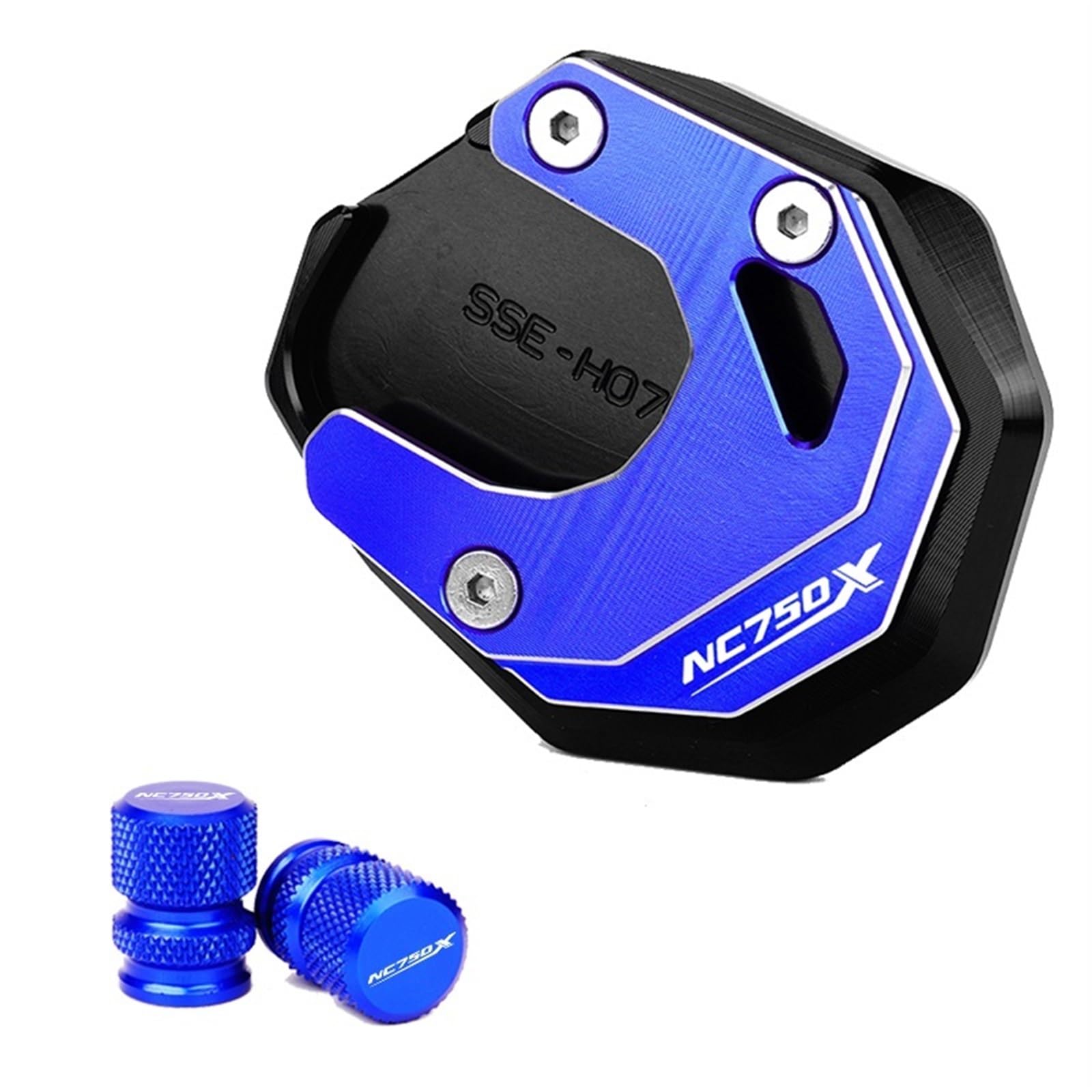 Foot Side Stand Plate For Nc750x NC 750X 2014-2020 Or Nx750 X 2021-2023 Motorcycle Aluminum Side Stand Enlarge Extension Tire Valve Air Caps