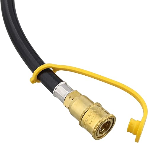 Miniatura 3 de BISupply Manguera reguladora de baja presión, manguera reguladora de propano de acero de 8 pies para parrilla o calentador de gas LP - Regulador de
