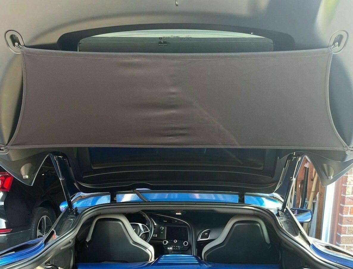 Rear Trunk Security Upper Lower Shade Cover Black for Chevrolet Corvette C7 Stingray Coupe 2014-2019