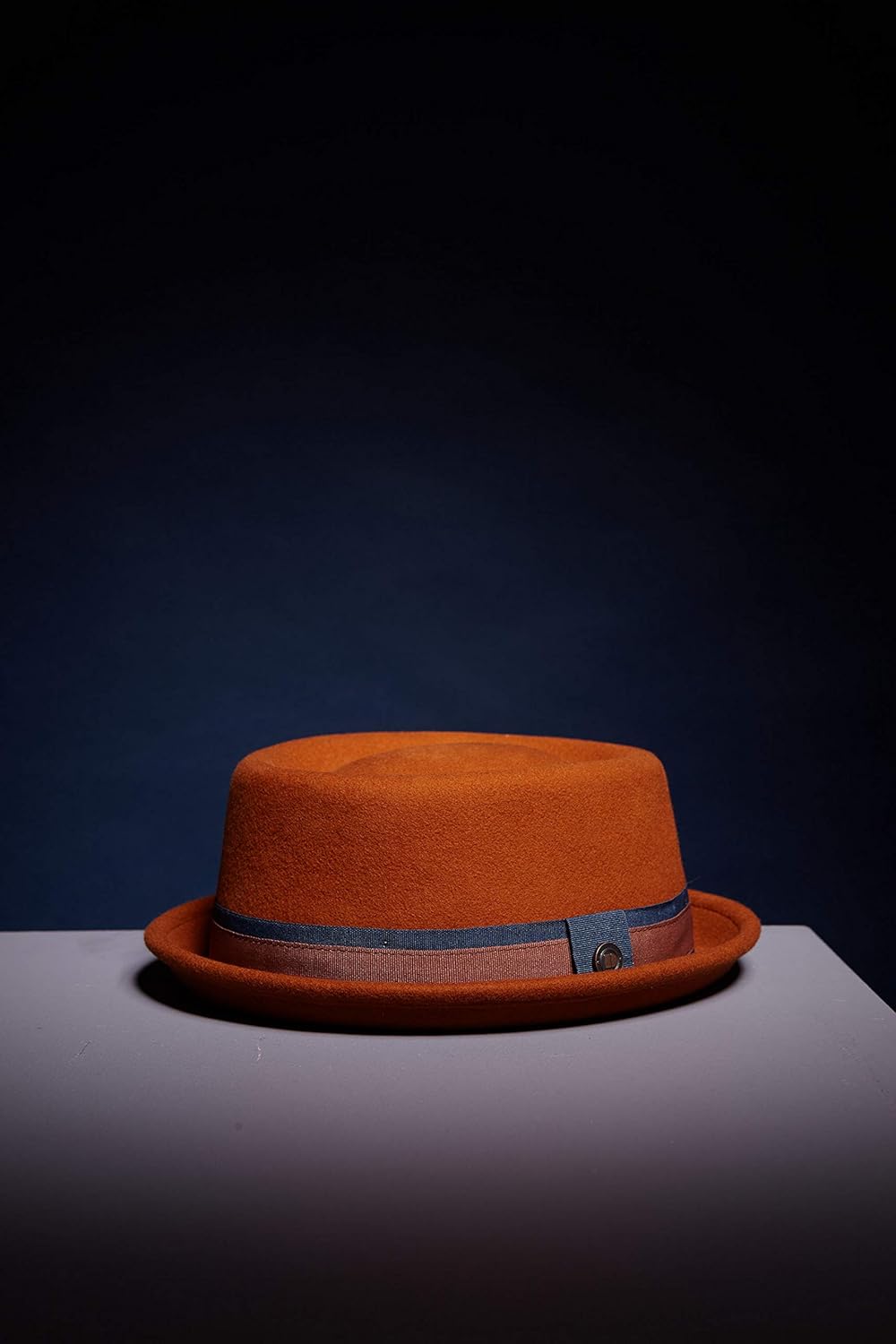 DASMARCA Mens Wool Felt Stingy Brim Porkpie Hat