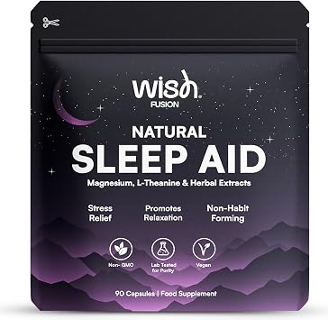 Magnesium for Relaxation & Sleep Support with L-Theanine & Herbal Extracts for Stress Relief, Restful Sleep Aid & Better Morning Energy, Non-Habit Forming, 90 Vegan Capsules