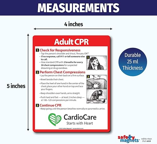 Miniatura 3 de Safety Magnets - RCP para adultos - Imanes de refrigerador personalizados (paquete de 300) - Artículo promocional personalizado, folleto y regalos