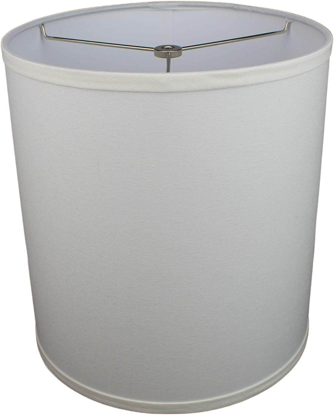 FenchelShades.com Lampshade 11" Top Diameter x 11" Bottom Diameter x 12" Height with Washer (Spider) Attachment for Lamps with a Harp (Linen Navy Blue)