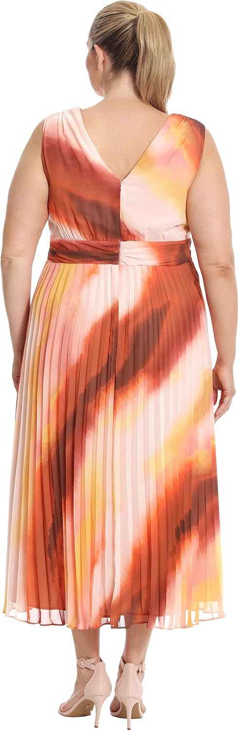 Donna Morgan Womens Sleeveless Pleated Skirt Maxi Dress - Image 7