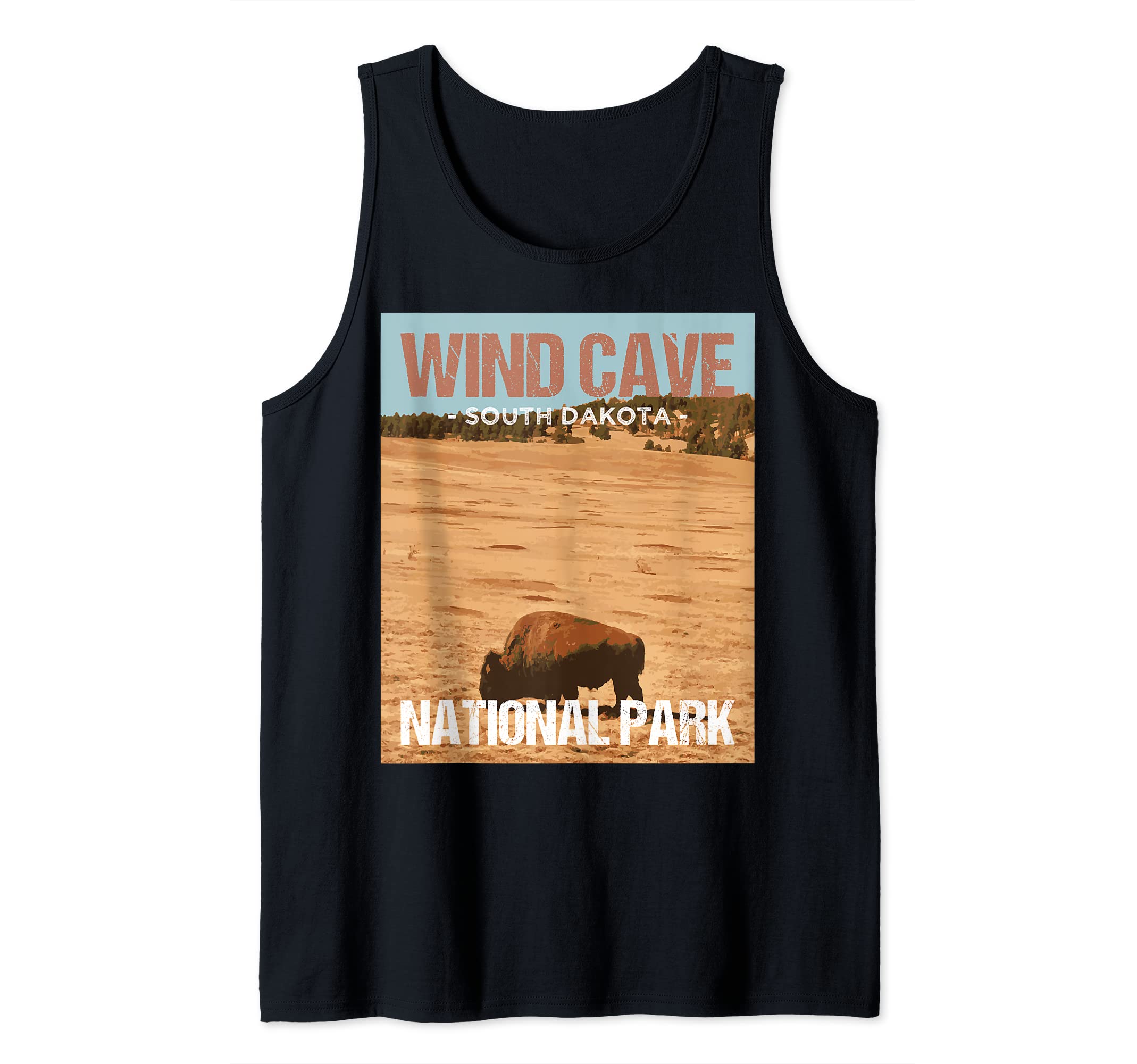 Wind Cave National Park South Dakota Poster Design Tank Top