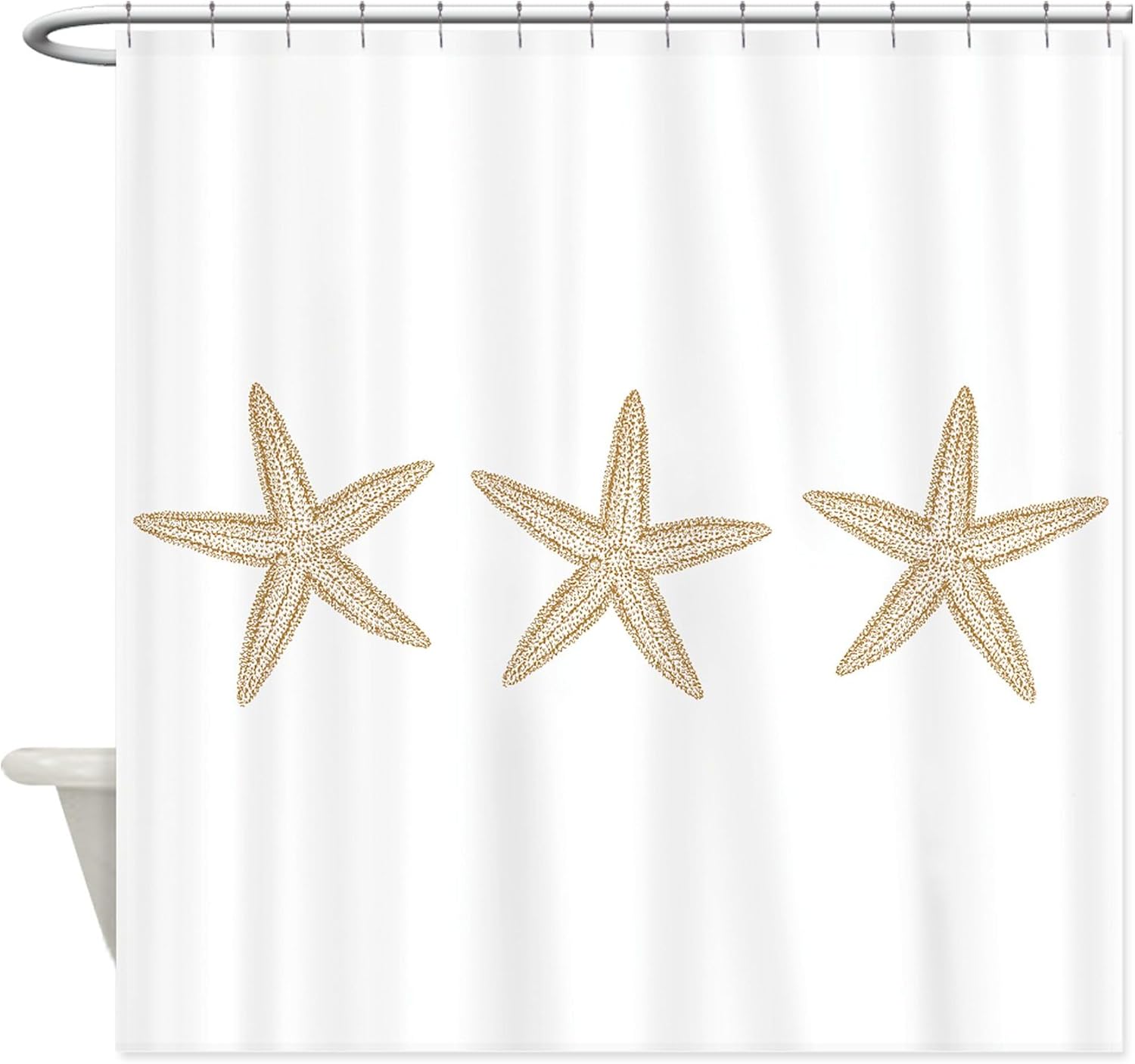 CafePress Sand Starfish Decorative Fabric Shower Curtain