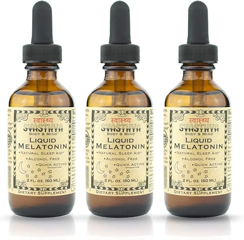 Miniatura 9 de SVASTHYA BODY & MIND Melatonina líquida  Promueve el sueño natural  Sin alcohol para adultos y niños, fabricado en los Estados Unidos, 2 onzas,
