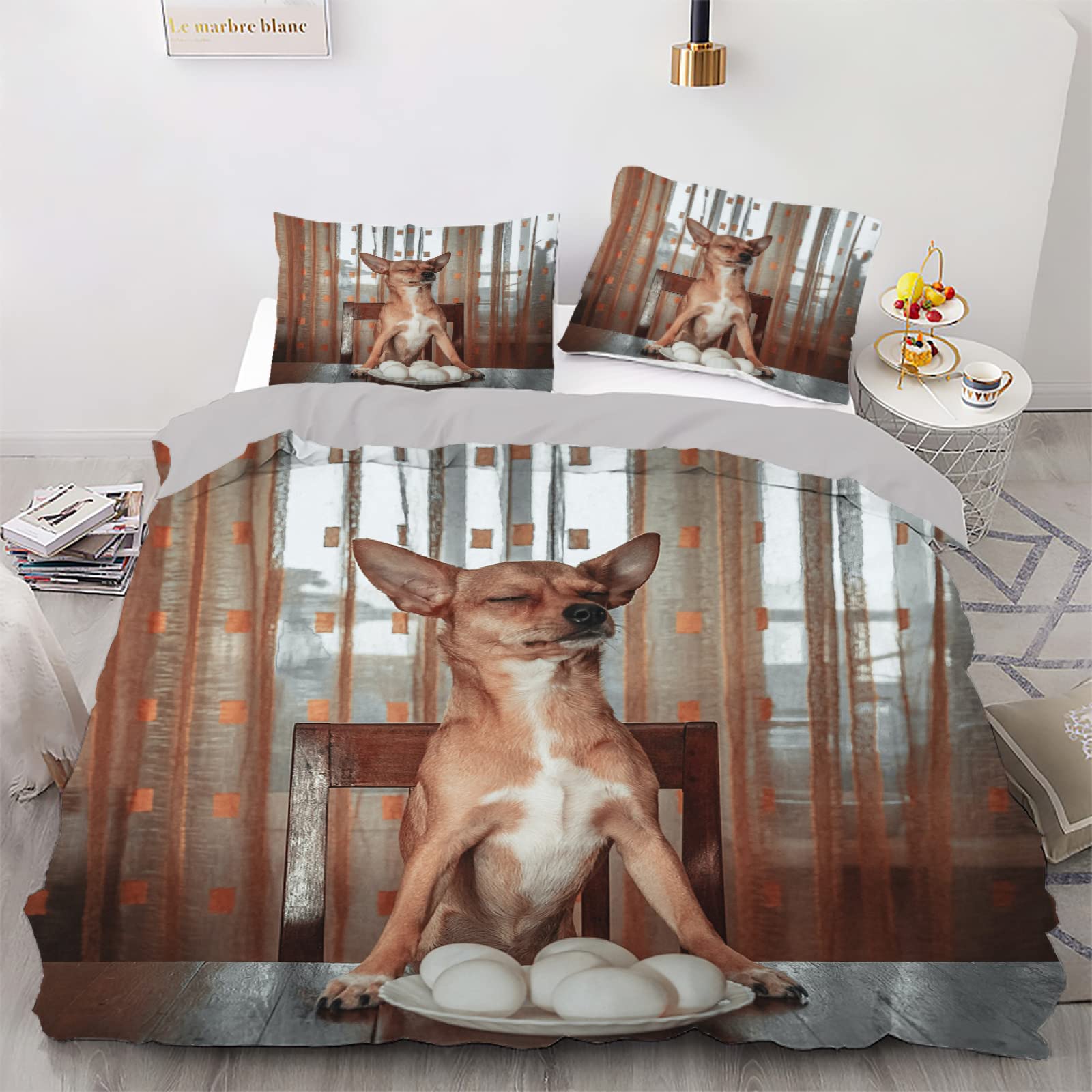 Housse de couette animal brun 160x200 pour une chambre d'enfant cocooning