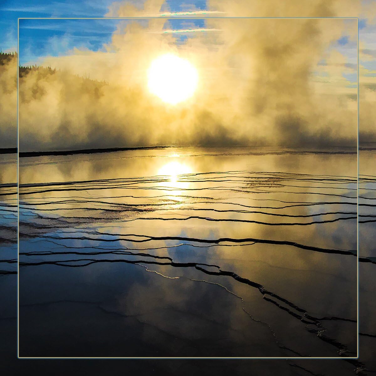 Generic Grand Prismatic Sunset Fabric Panel - NPYS-002, Panel Size is 20” X 20”, Quality Quilting Cotton