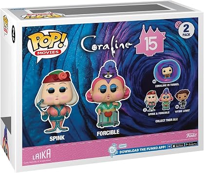 Funko Pop Movies: Coraline 15th Anniversary - Spink & Miss Forcible 2-Pack - Collectable Vinyl Figure - Gift Idea - Official Merchandise - Toys for Kids & Adults - Cartoon/Animation Fans