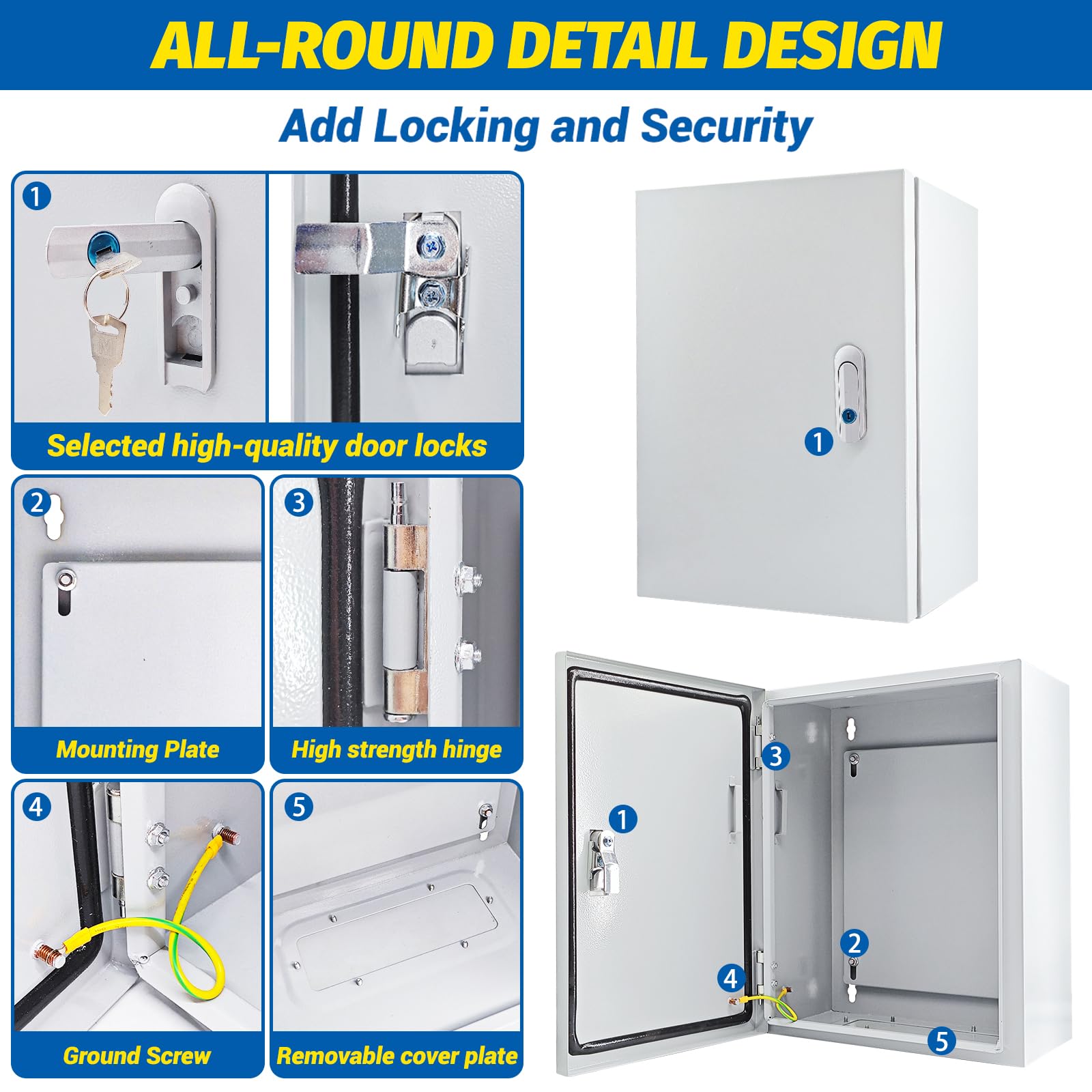 Steel Electrical Junction Box - Waterproof & Durable -4