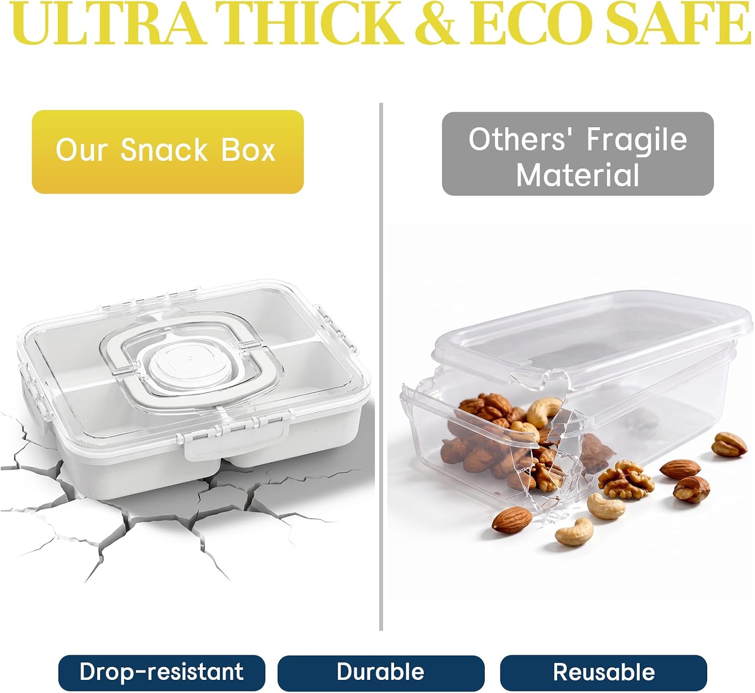 Large Snackle Box Container with Dip Container