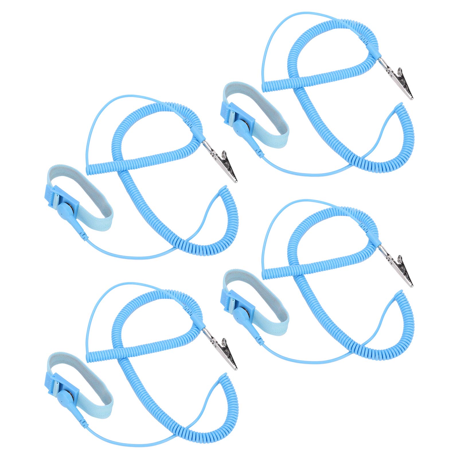Changor Correa de Muñeca Antiestática Pulsera ESD Herramienta de Electricista Cómoda y Duradera para Reparaciones Seguras 5 M X 2,4 Mm