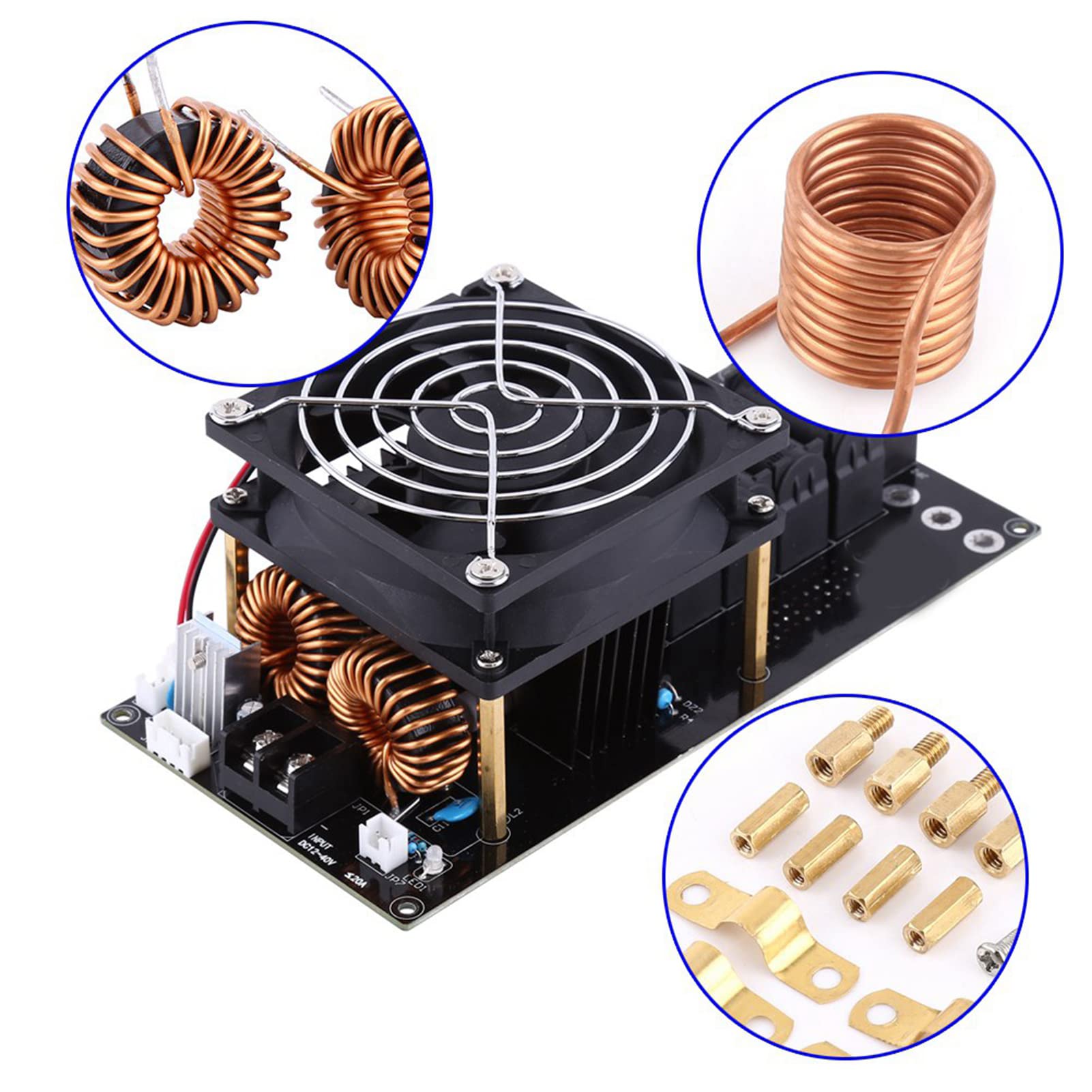 ASHATA ZVS Indukcyjny Moduł Grzewczy 12-36V 20A 1000W z Miedzianą Rurką