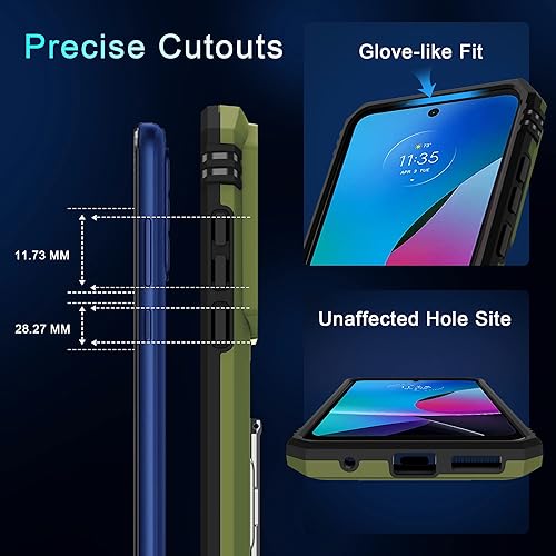 Miniatura 8 de DEERLAMN Funda para Moto G 5G 2023 con cubierta deslizante para cámara + protector de pantalla (1 unidad), protección completa de la cámara soporte