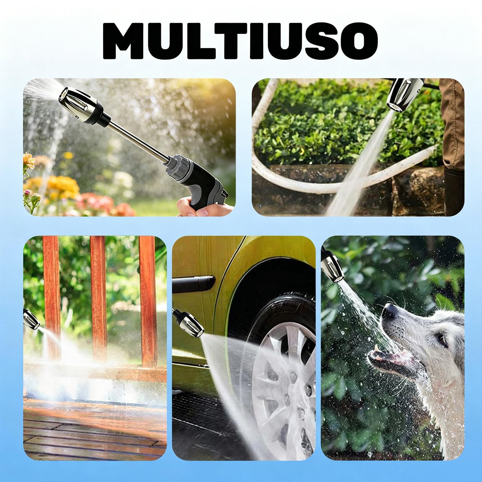 Jetterix Pressure Washer Nozzle, jetterix idropulitori, Power Jet Ugello per Tubo Pistola, Per Auto, Terrazzi e Giardino (1 set)