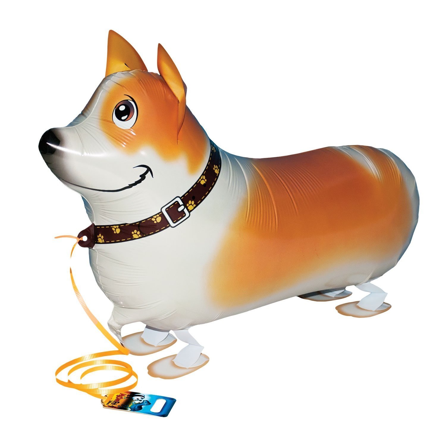 Kopper-24 Airwalker Balloon Corgi Dog - Walking Dog Balloon Animal Helium Walking Foil Balloon Decoration for Children Birthday Party Wedding Children Gift JGA Decoration Animal Balloons Running